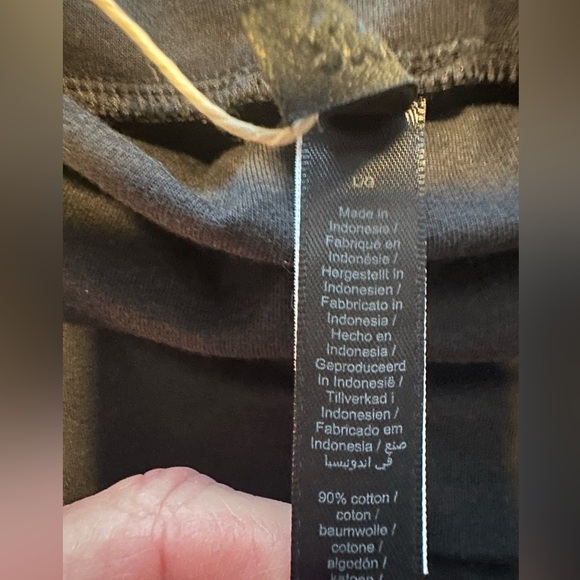 SKIMS Black Authentic Product Black Fold Over Pant Cotton Jersey Size Large NWT - Picture 8 of 10